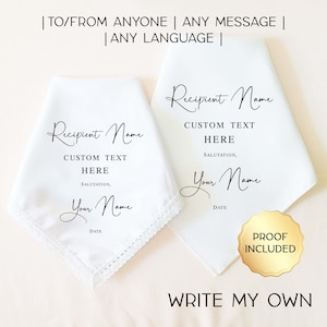 Father of the Bride Gift, Mother of the Bride Gift, Personalized Wedding Handkerchief, Wedding Gifts for Parents, Wedding Keepsake image 10