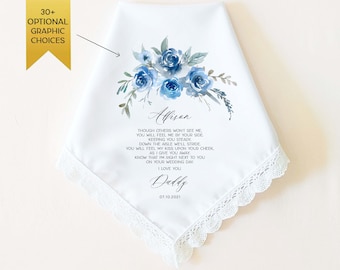 Memorial Wedding Gift, Memorial Wedding Handkerchief for Bride on Wedding Day from Deceased Parent, Grandparent, Remembering Lost Loved One