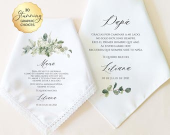 SPANISH Mother of the Bride Gift, Father of the Bride Gift, Madre de la Novia, Padre de la Novia, Spanish Parents Wedding Gift