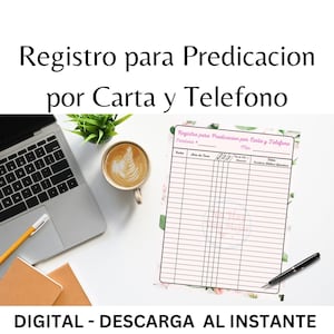 Registro para Predicacion por Carta y Telefono | Digital | Espanol | Spanish