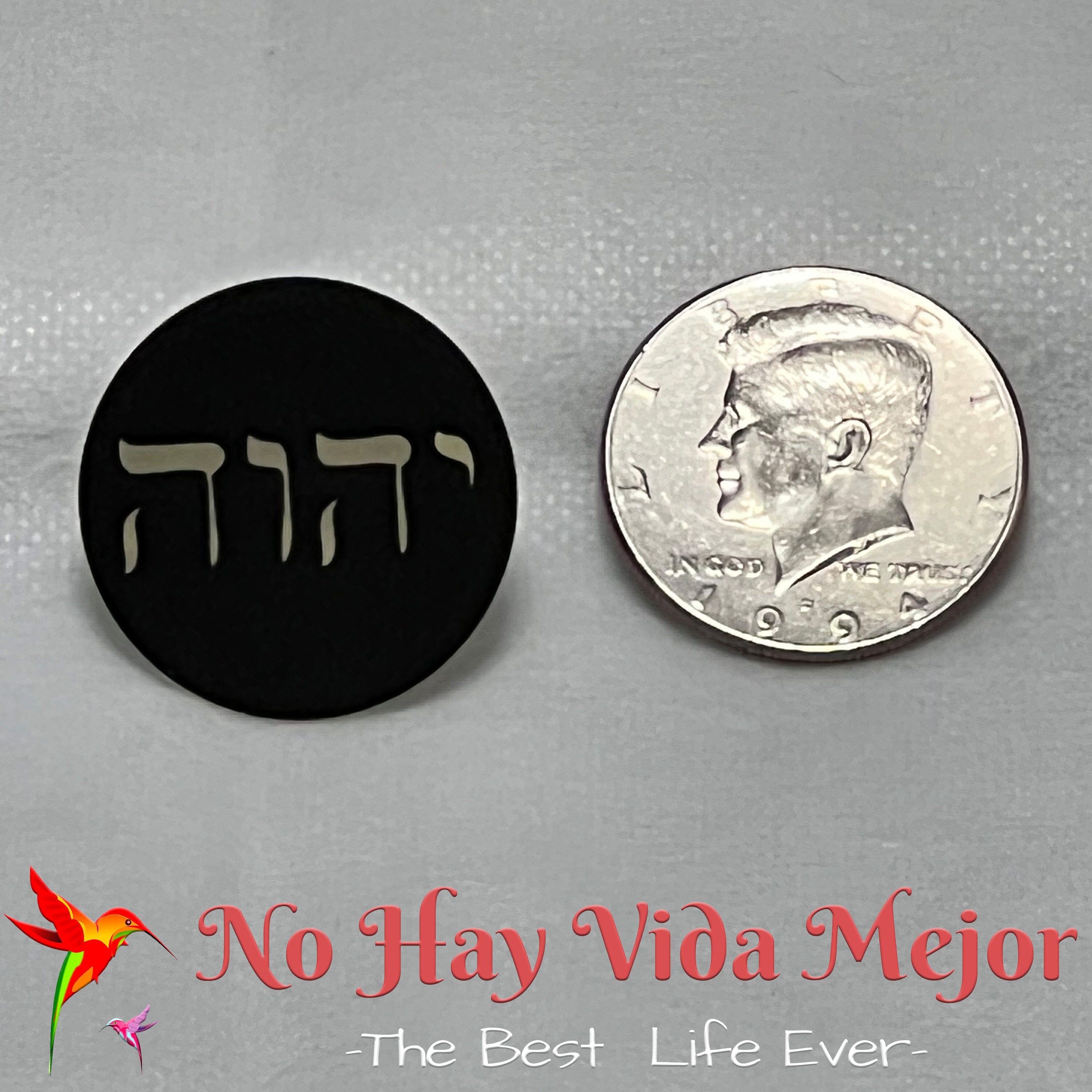 FicsowyFicsowy Enamel Lapel Pin Tetragrammaton Round Gold Jehovah Witness Symbol