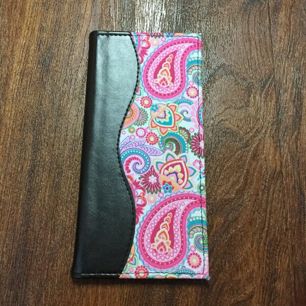 JW Tract Holder / Porta Tratados / Carpeta para Tratados de doble color / Ministry Organizer JW Gift /  Brown with Paisley design / Cafe
