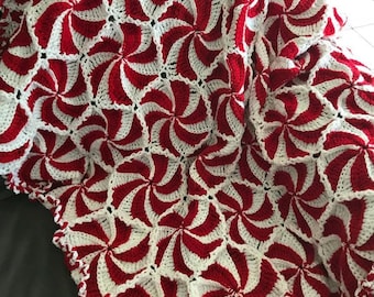 peppermint throw blanket