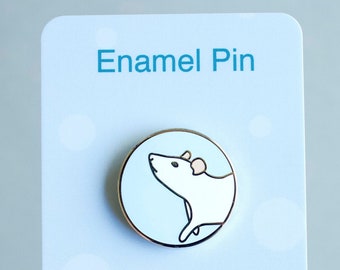 Rat hard enamel pin