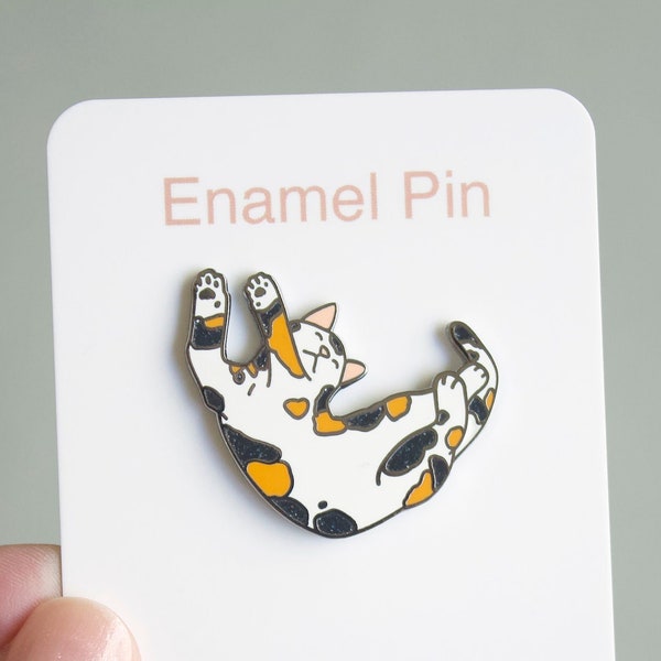 Black Cat Enamel Pin Etsy