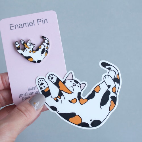 Calico Cat Enamel Pin TNR Cat Calico Kitty Christmas Etsy
