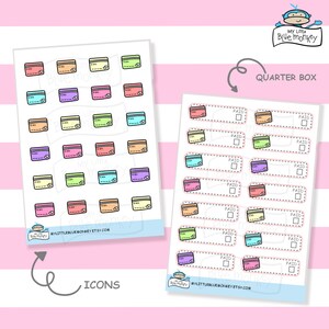Kreditkarte Bill Due Planer Aufkleber - Budget Stickers, Pay Bill Sticker (MMI065)