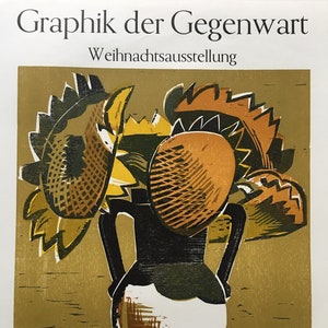 Heinz Friedrich, Galerie am Grasholz, cartel original de la exposición de los años 70