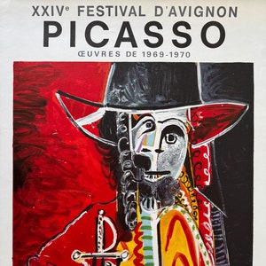 Pablo Picasso, Festival D’Avignon, Original 1970s Exhibition Poster