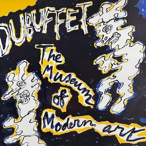 Jean Dubuffet, original vintage exhibition poster, 1962