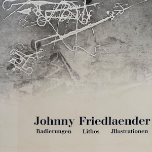 Johnny Friedlaender, Galerie Heimershoff, cartel original de la exposición de los años 70