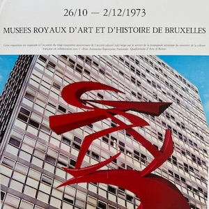Original Exhibition Poster from Sculptures Italiennes Contemporaines, Musées Royaux d'Art et d'Histoire, Brussels, 1973