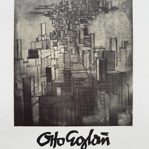Otto Eglau, original vintage exhibition poster, 1966