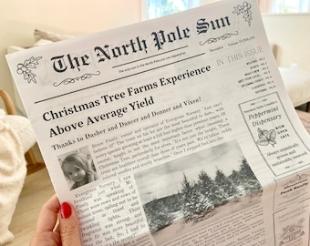 The Official North Pole Newspaper Eco-Friendly Christmas Gift from Santa PLASTIC FREE