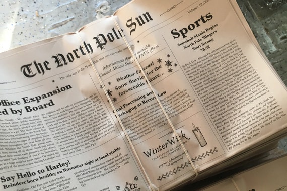 The North Pole Newspaper Wrapping Paper