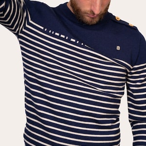 Sweater Marinière in alpaca - 100% Baby alpaca - Organic - Fairtrade