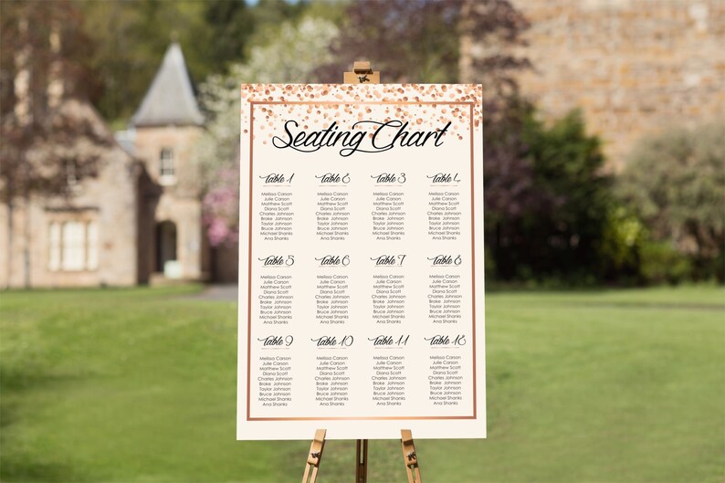 Acrylic Seating Chart For Wedding