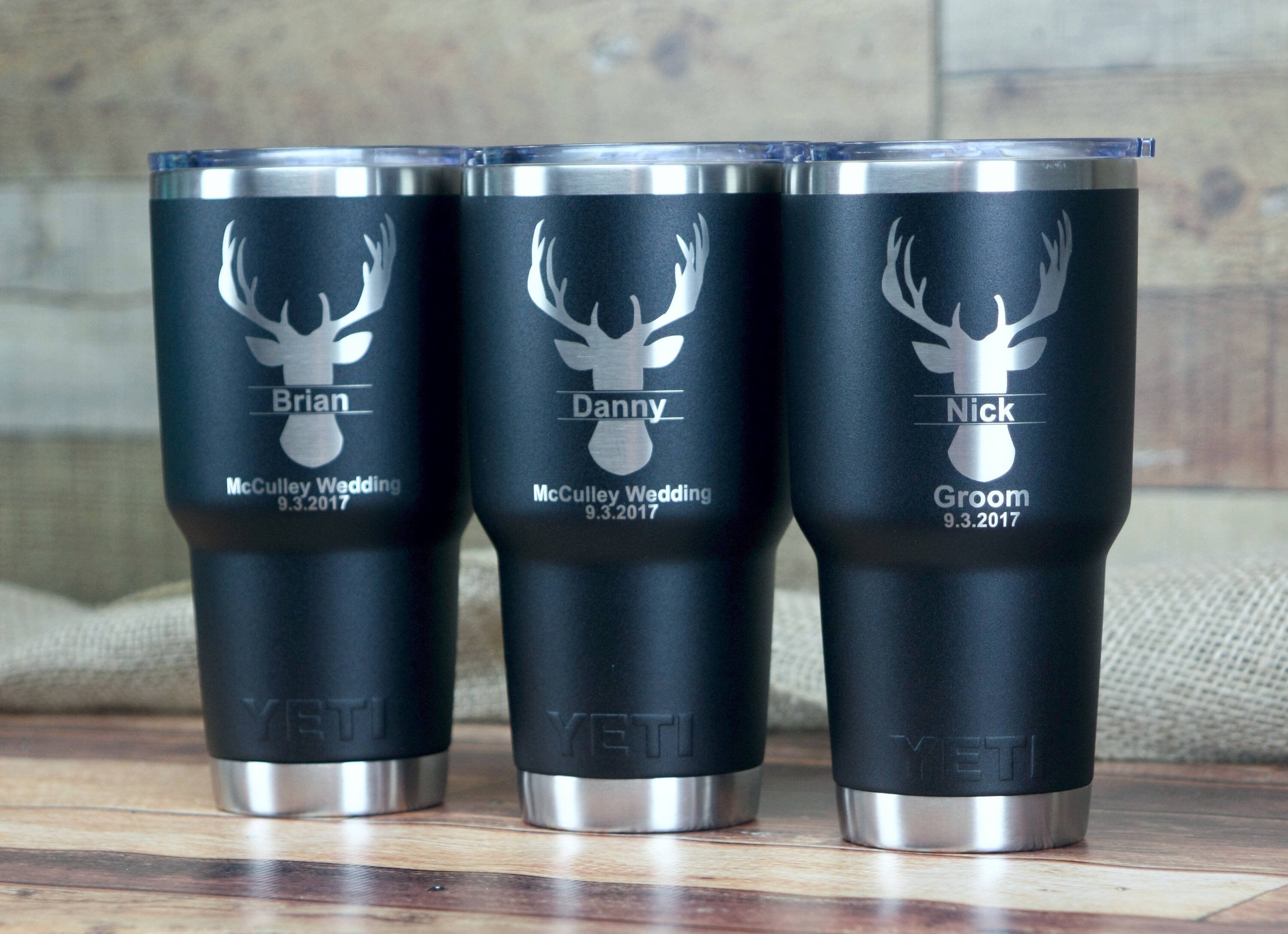 Set of 7 Groomsmen Gifts YETI Tumbler Bridal Party Gifts Etsy