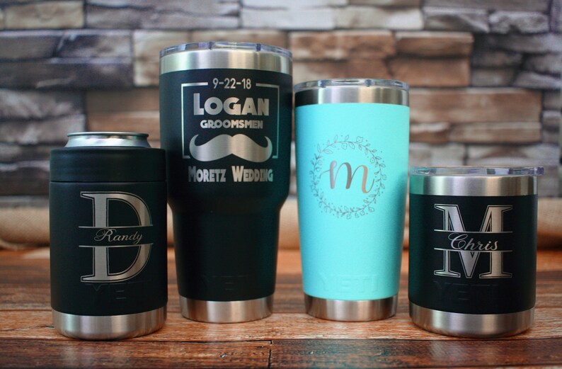 Set of 9 Groomsmen YETI Custom YETI Custom Beer Mug Etsy