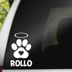 Pet Loss Decal, Pet Memorial, Paw Print Decal, Pet Sympathy Gift, Dog Remembrance, Car Decal