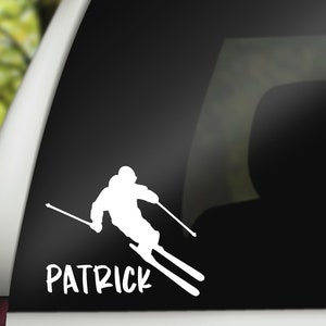 Skiing Decal, Snow Goggles Decal, Mountain Decal, Gifts for Skiers, Adventure Lover Gift, Winter Sports Decal