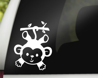 Monkey Decal, Zoo Animal Decal, Vinyl Decal, Laptop Decal