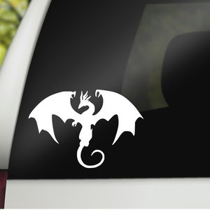 Dragon Decal, Dragon Lover Gift, Glitter Vinyl Decal, Tumbler Decal, Laptop Decal
