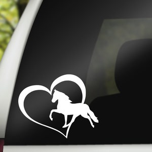 Horse with Heart Decal, Equestrian Decal, Horse Lover Gift, Horse Themed Party
