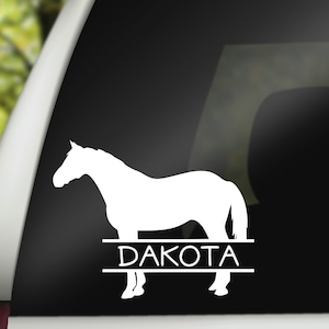 Personalized Horse Decal, Horse Name Decal, Western Decal, Horse Gifts, Tumbler Decal, Car Decal