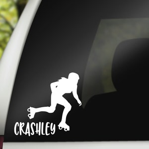 Roller Derby Decal, Roller Skate Decal, Roller Derby Gift, Helmet Decal, Gift for Girlfriend, Gift for Friend