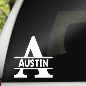 Alphabet Monogram Decal, Name Initial Decal, Single Letter Decal, Laptop Decal
