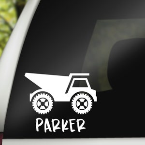 Dump Truck Decal, Construction Decal, Digger Decal, Boys Tumbler Decal, Construction Birthday Favors