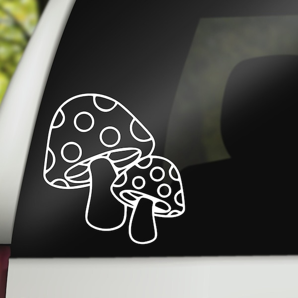 Mushroom Decal, Cottagecore Decal, Forager Gift, Laptop Decal, Tumbler Decal