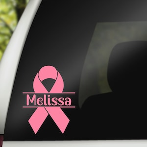 Cancer Ribbon Decal, Ribbon Awareness, Breast Cancer Ribbon, Cancer Survivor Gift
