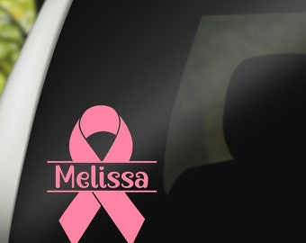 Calcomanía de lazo contra el cáncer, lazo de concientización, lazo contra el cáncer de mama, regalo para sobrevivientes de cáncer