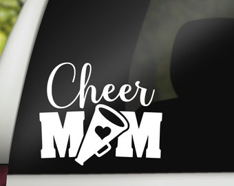 Cheer Mom Decal, Cheer Decal, Cheerleader Decal, Gift for Team Mom, Tumbler Decal, Car Decal