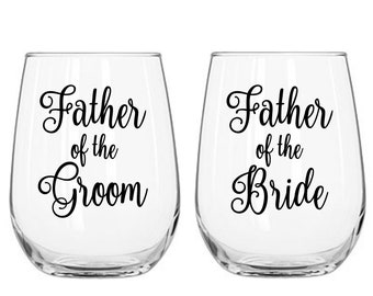 Father of the Bride Decal, Father of the Groom Decal, Beer Mug Decals, Father of the Bride Gift, Father of the Groom Gift