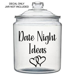 Date Night Savings Decal, Newlywed Gift, Gift for Couples, Coin Jar Decal