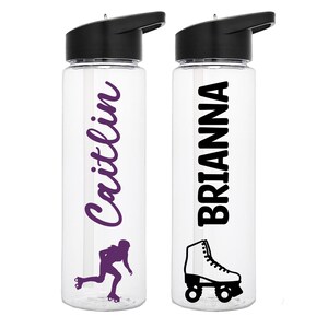 Roller Derby Water Bottle, Roller Skating Gift, Roller Derby Gift, Personalized Sports Bottle, Teen Gift Under 15