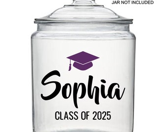 Personalized Graduation Decal, Graduation Keepsake, Class of 2025, Gift for Graduate, Graduation Party DIY