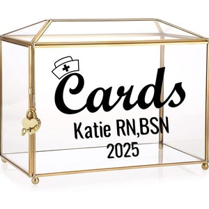 Graduation Card Box Decal, Nursing School Graduation, Grad Party DIY, Nurse Retirement, Gift Table Decor