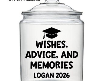 Personalized Graduation Advice and Wishes Decal, Class of 2026 Keepsake