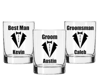 Groomsman Decal, Groom Decal, Best Man Decal, Beer Mug Decal, Bachelor Party Favors, Groomsman Gifts