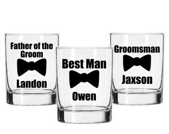 Groom Decal, Best Man Decal, Groomsman Decal, Wedding Party Decal, Groomsman Gift, Bachelor Party Decal, Wedding Glass Decal, DIY Wedding