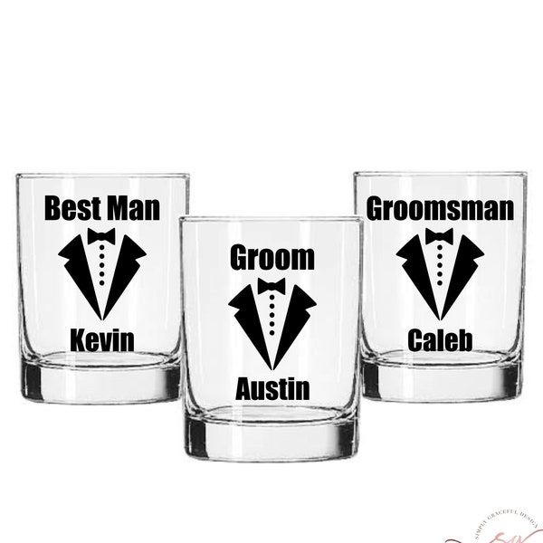 Groomsman Decal, Groom Decal, Best Man Decal, Beer Mug Decal, Bachelor Party Favors, Groomsman Gifts