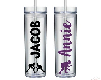 Wrestling Tumbler, Gift for Wrestler, Wrestling Coach Gift, Wrestling Team Gift
