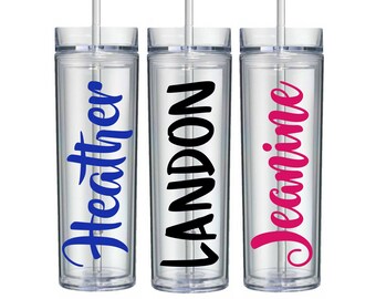 Personalized Tumbler With Straw, Name Tumbler, Custom Tumbler Cup, Girl's Trip, Bridesmaid Gift