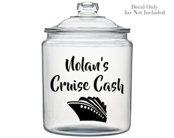 Cruise Fund Decal, Family Savings Decal, Vacation Savings, Money Jar Decal