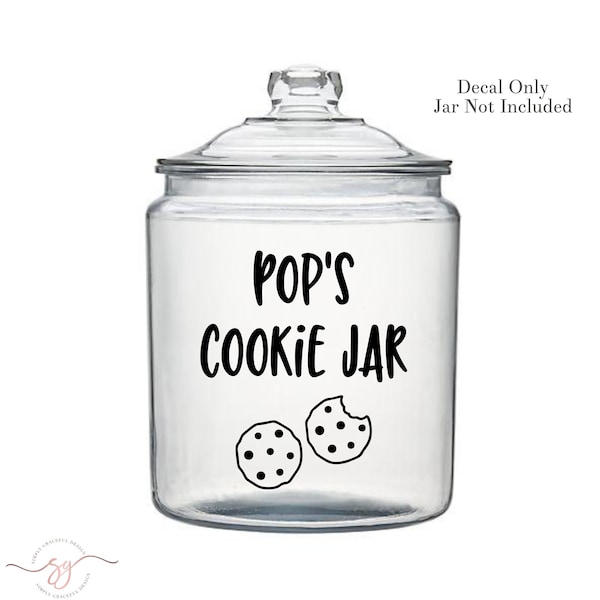 Cookie Jar Decal, Gift for Grandpa, Cookie Lover Gift, Sweet Treat Decal, Gift from Grandkids, Gift for Baker