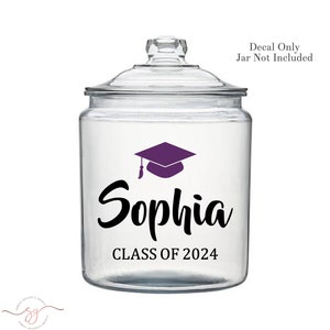 Personalized Graduation Decal, Graduation Keepsake, Class of 2024, Gift for Graduate, Graduation Party DIY